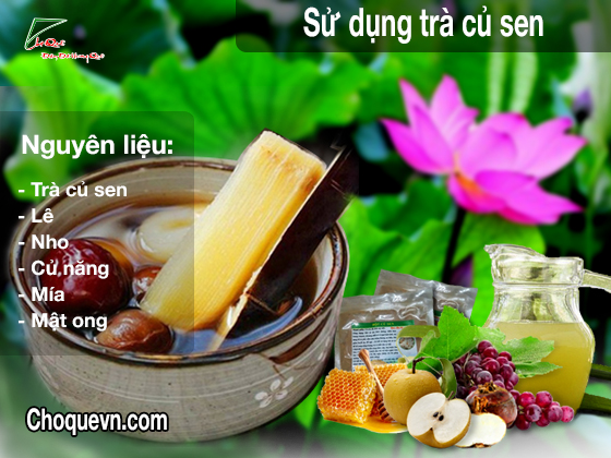 Trà củ sen chữa bệnh viêm xoang